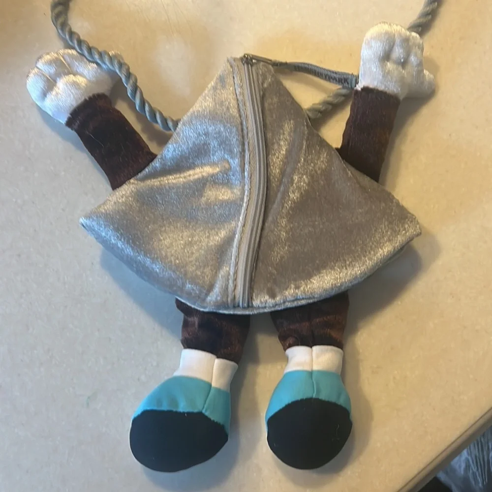 Kids Gray Hershey Kiss Plush Crossbody Bag